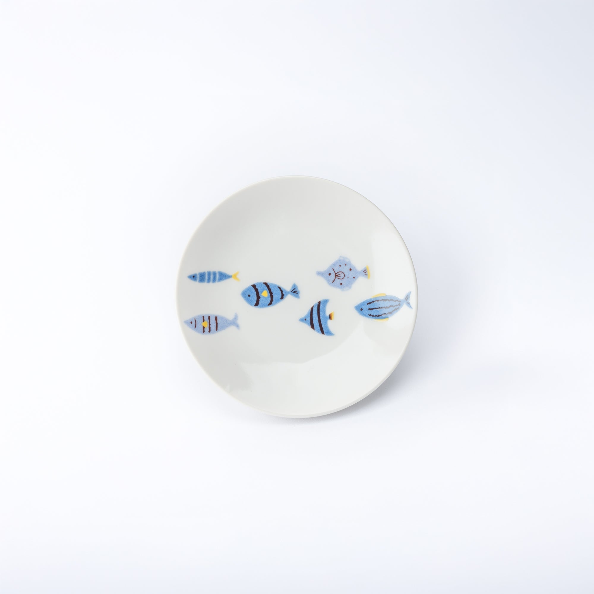 Playful Blue Japanese Cup & Saucer