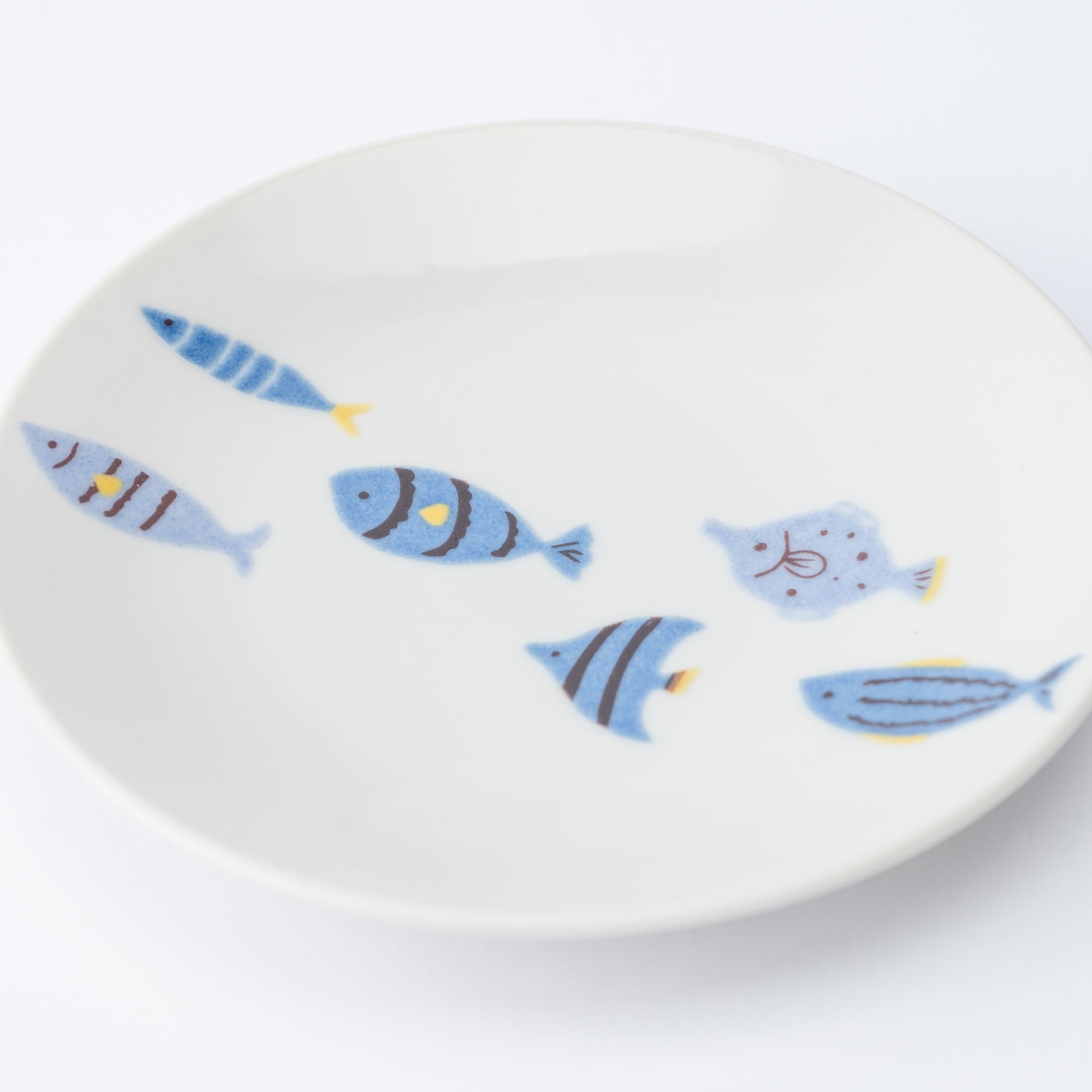 Playful Blue Japanese Cup & Saucer