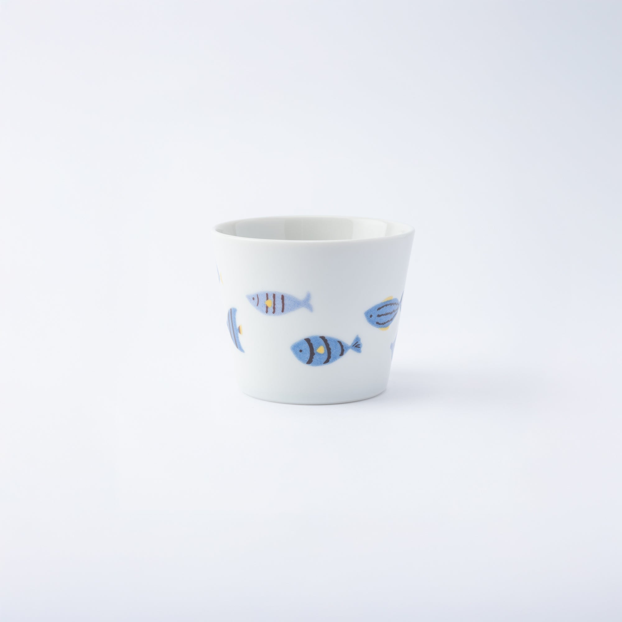 Playful Blue Japanese Teacup