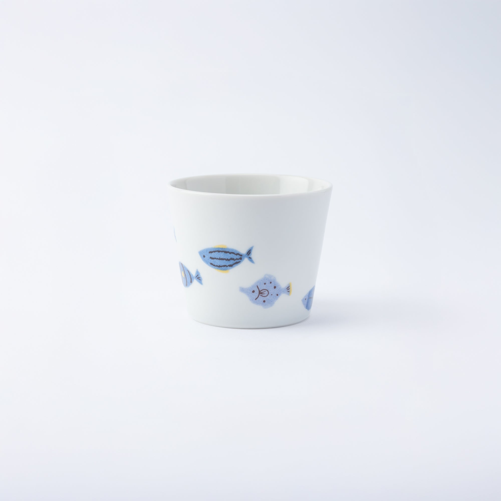Playful Blue Japanese Teacup
