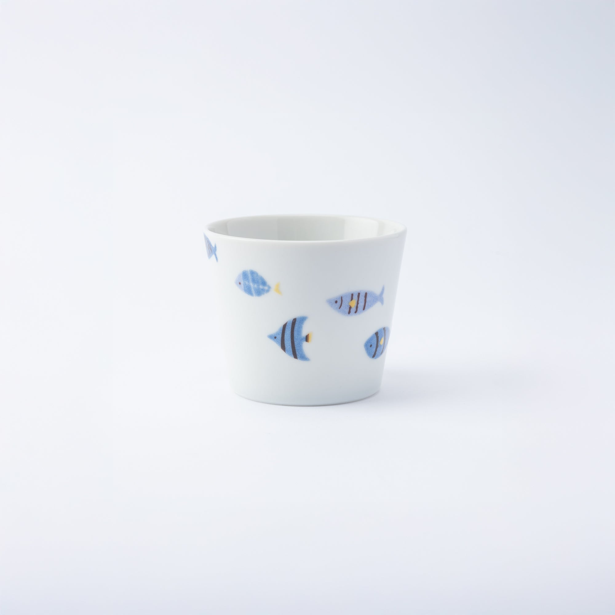Playful Blue Japanese Cup & Saucer