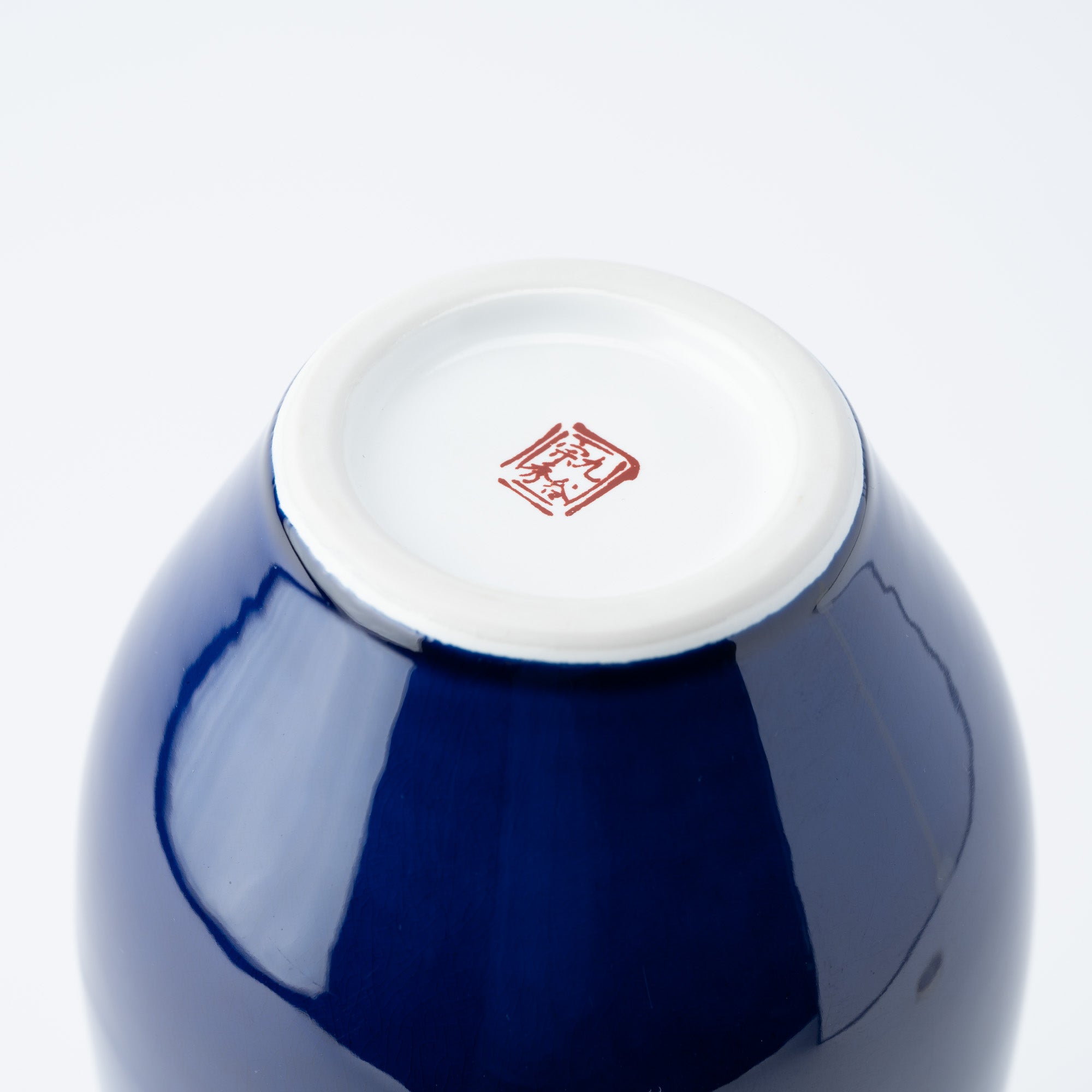 Blue Glaze Radiance Japanese Flower Vase