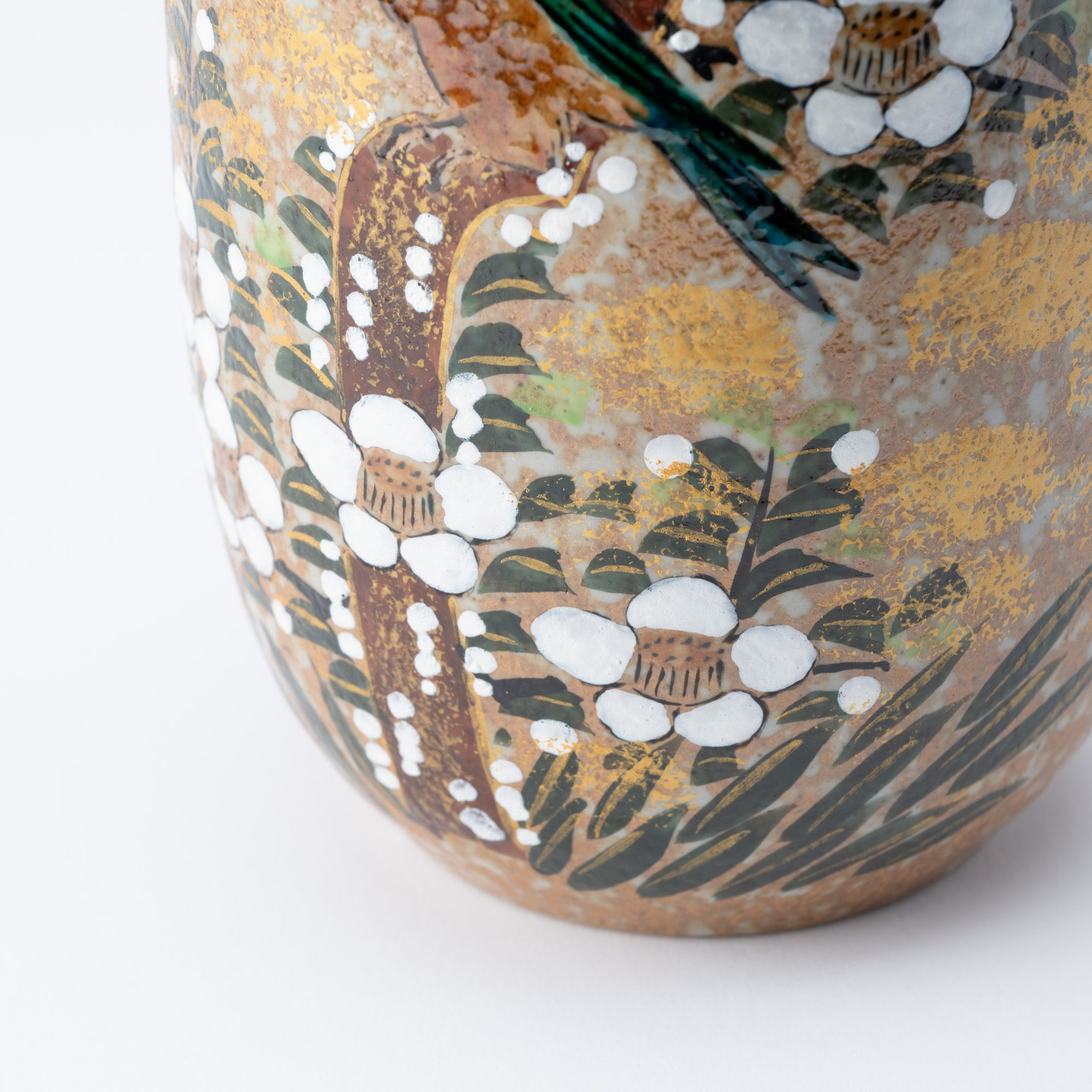 Bird in Sakura Season Japanese Flower Vase