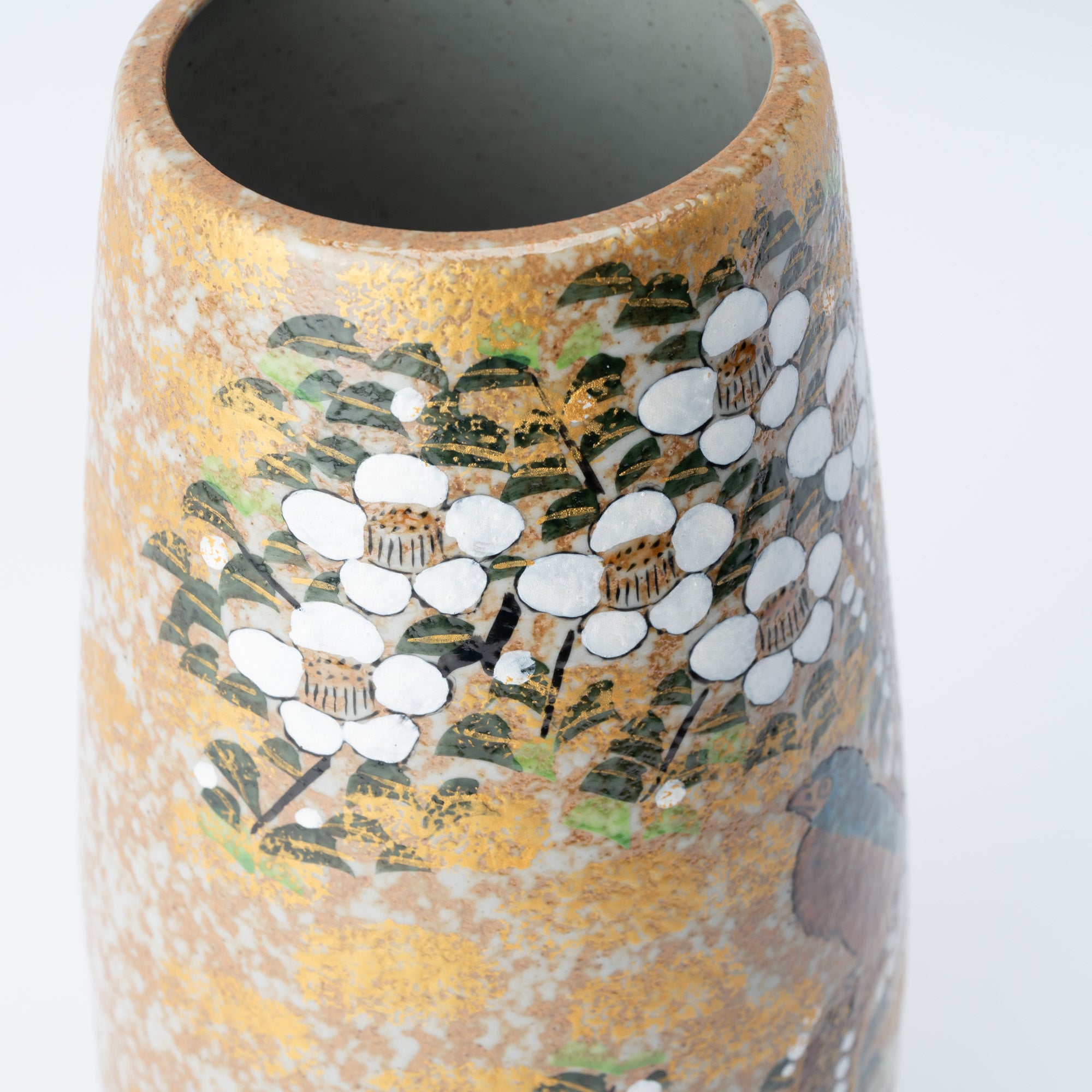 Bird in Sakura Season Japanese Flower Vase