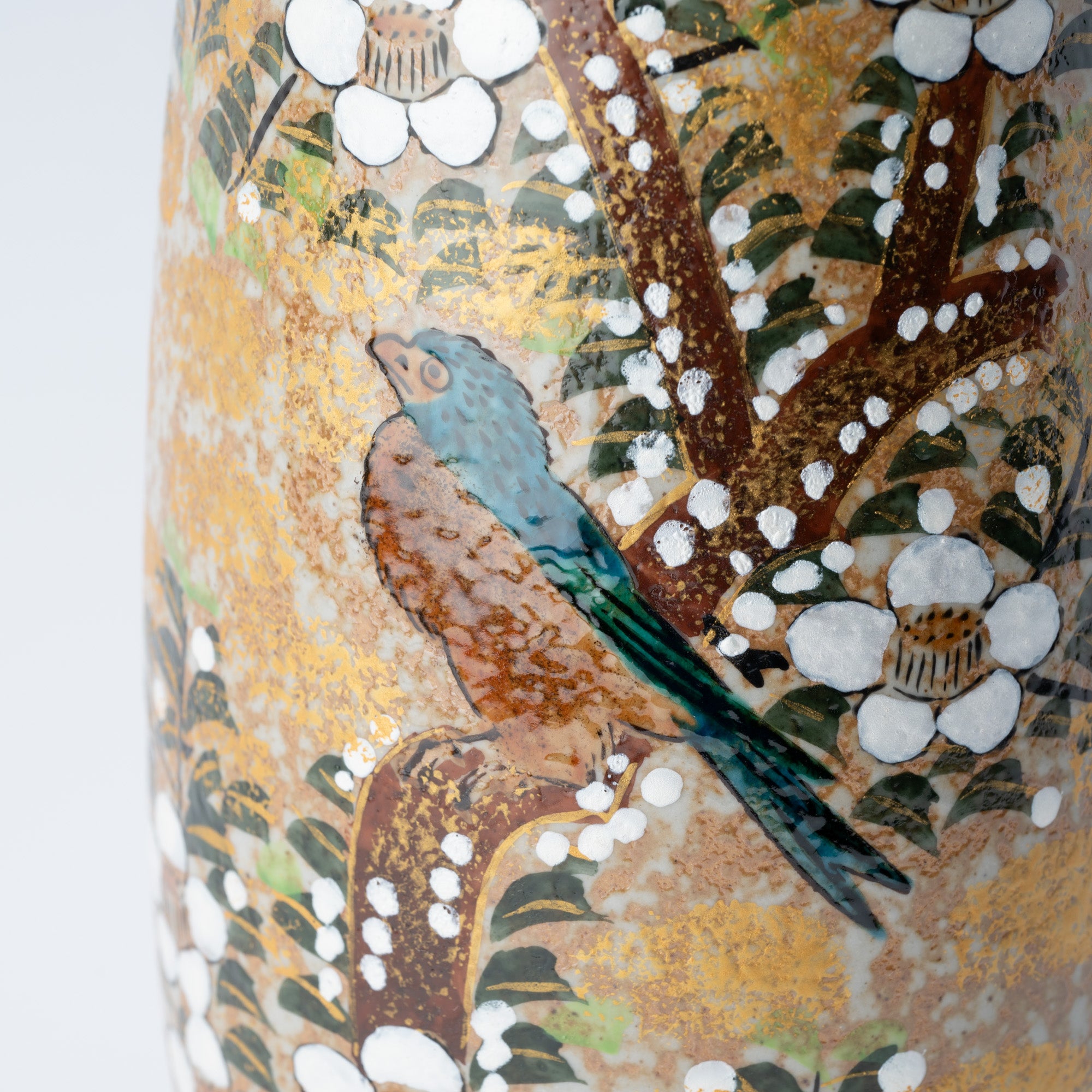 Bird in Sakura Season Japanese Flower Vase