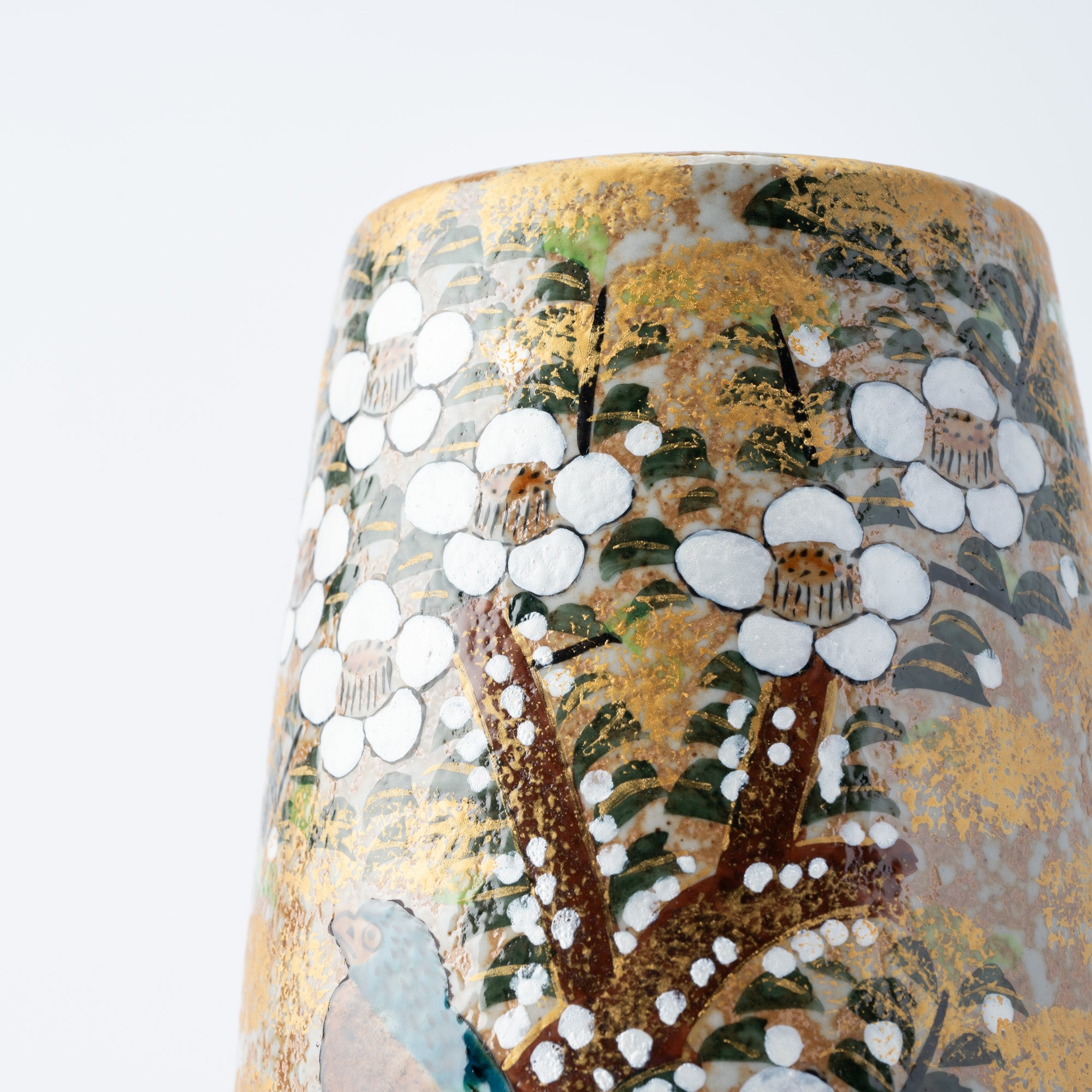 Bird in Sakura Season Japanese Flower Vase