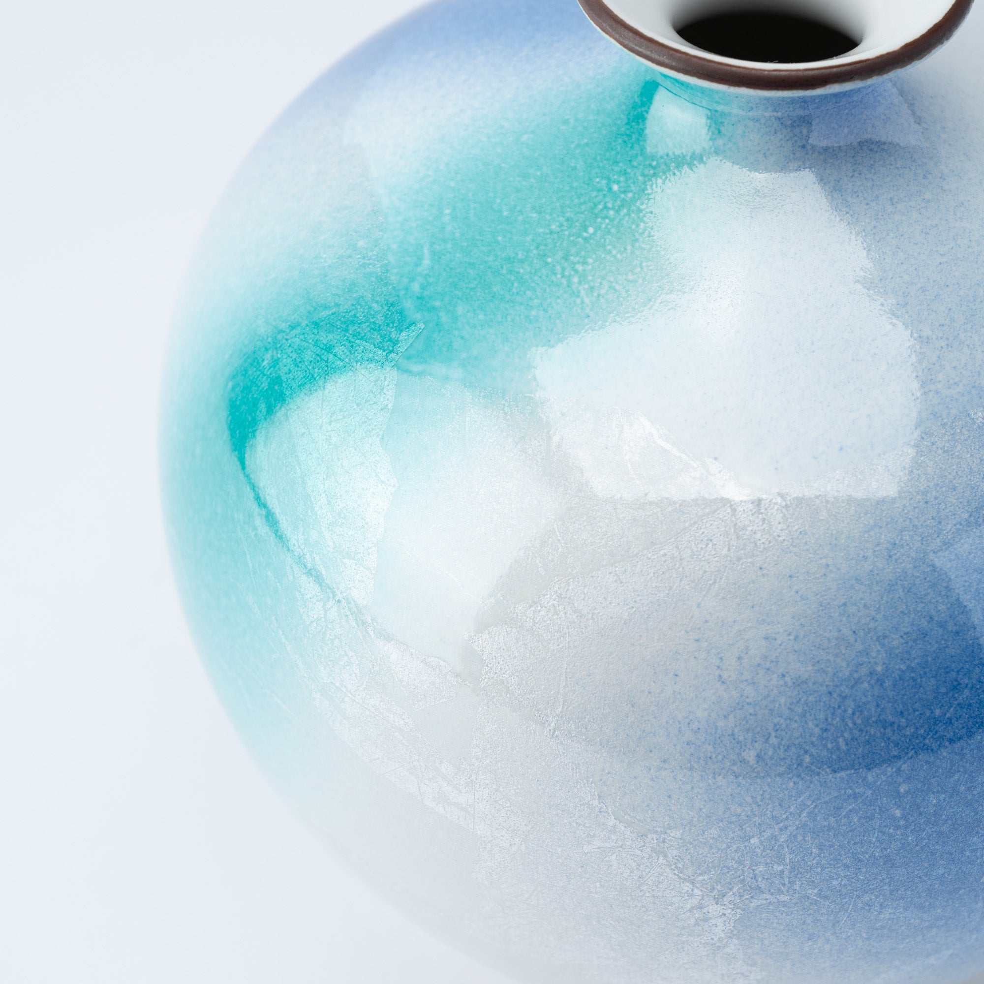 Two-Tone Ginsai Japanese Flower Vase