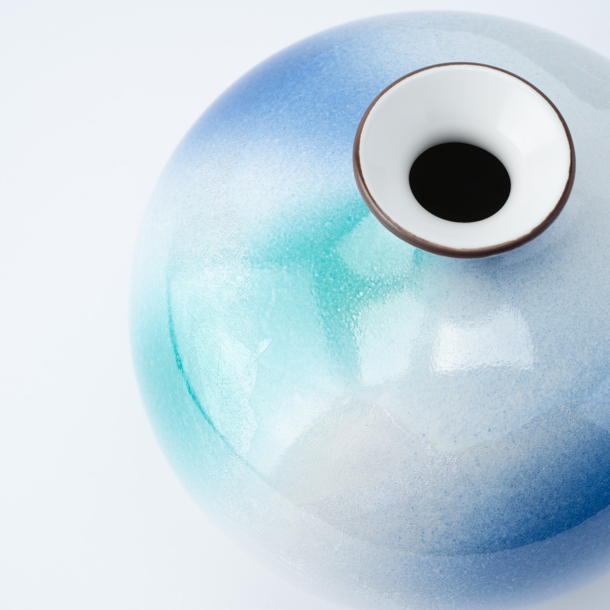 Two-Tone Ginsai Japanese Flower Vase