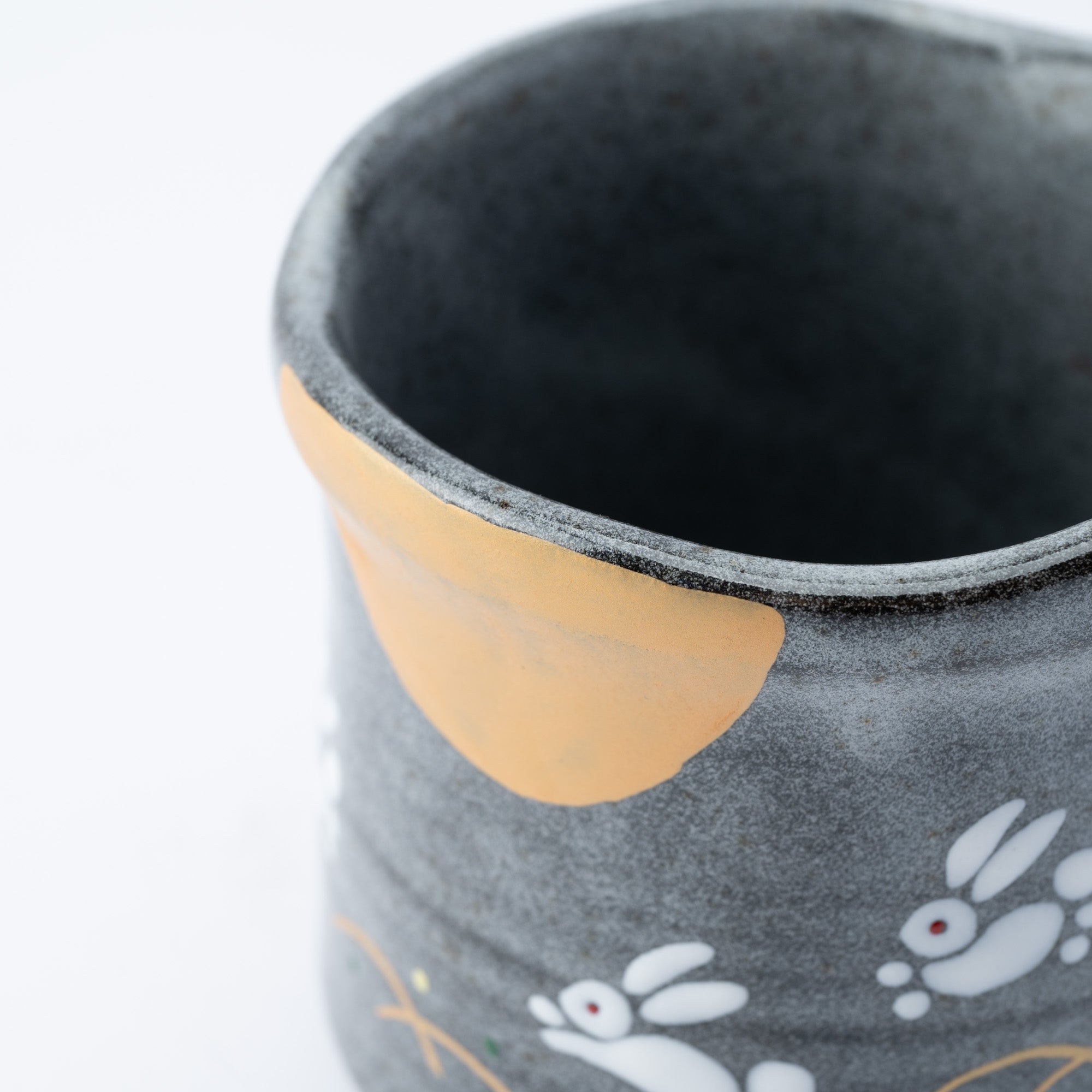 Gray Wave Yunomi Japanese Teacup