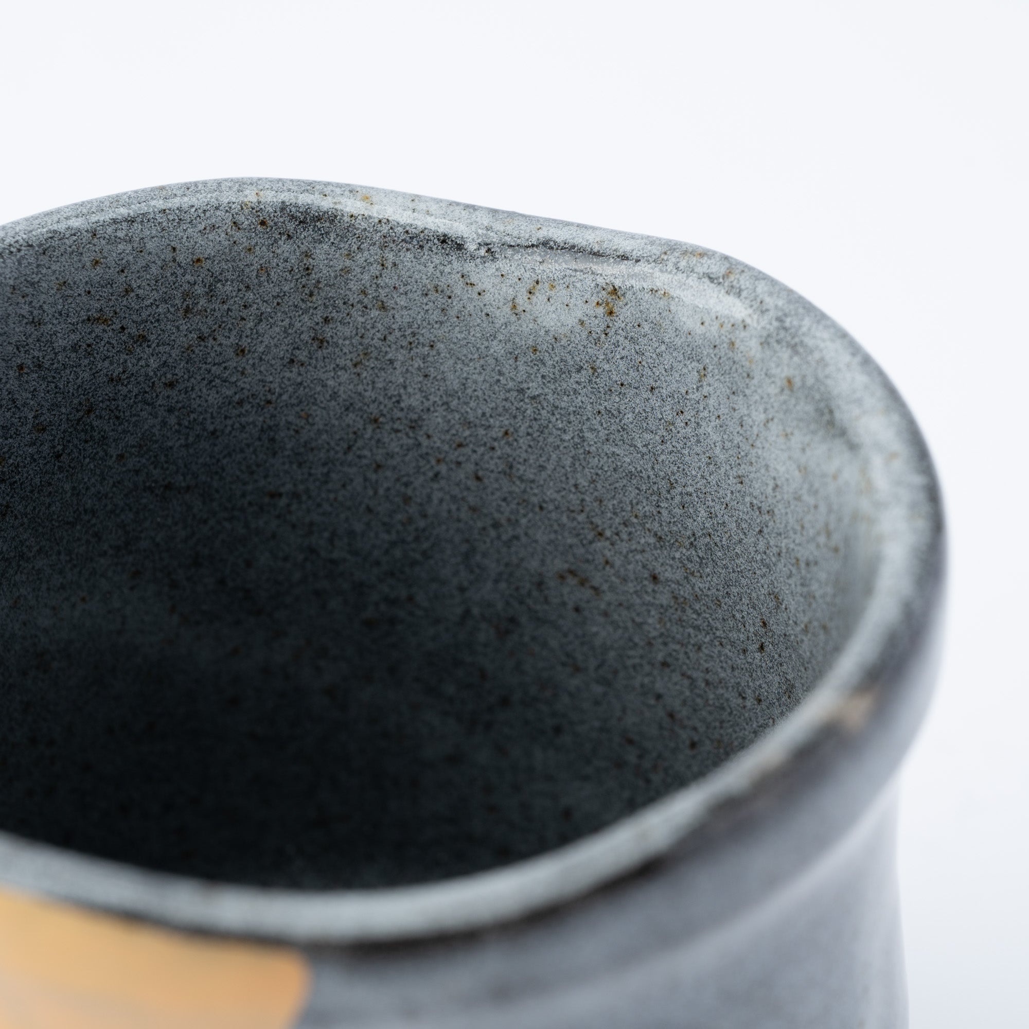 Gray Wave Yunomi Japanese Teacup
