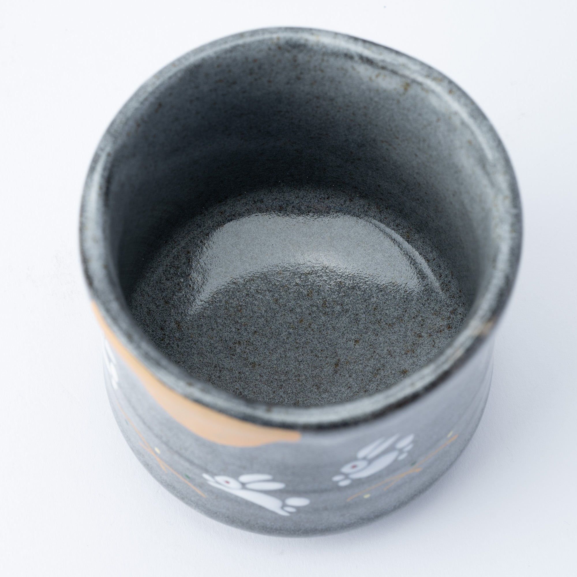 Gray Wave Yunomi Japanese Teacup