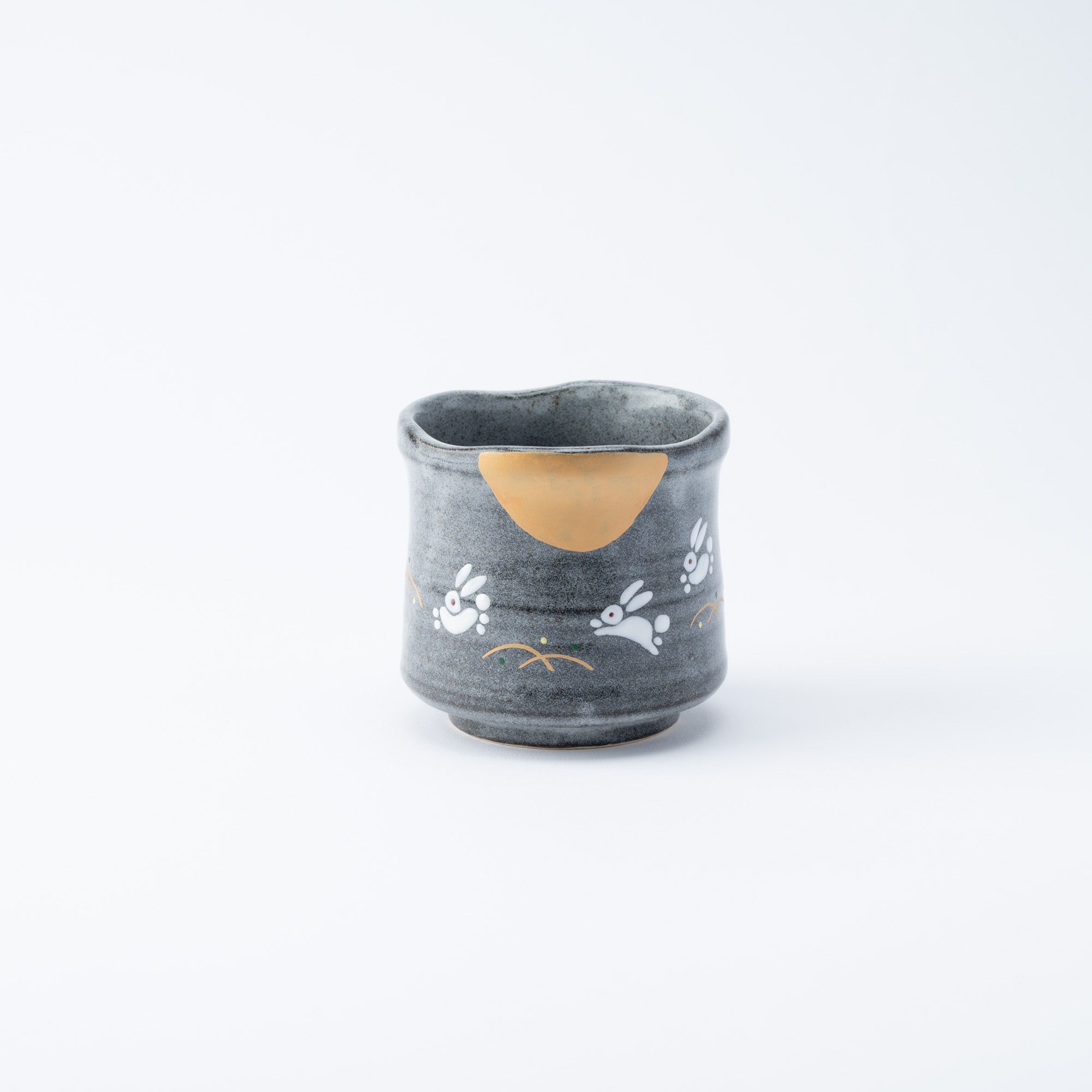 Gray Wave Yunomi Japanese Teacup