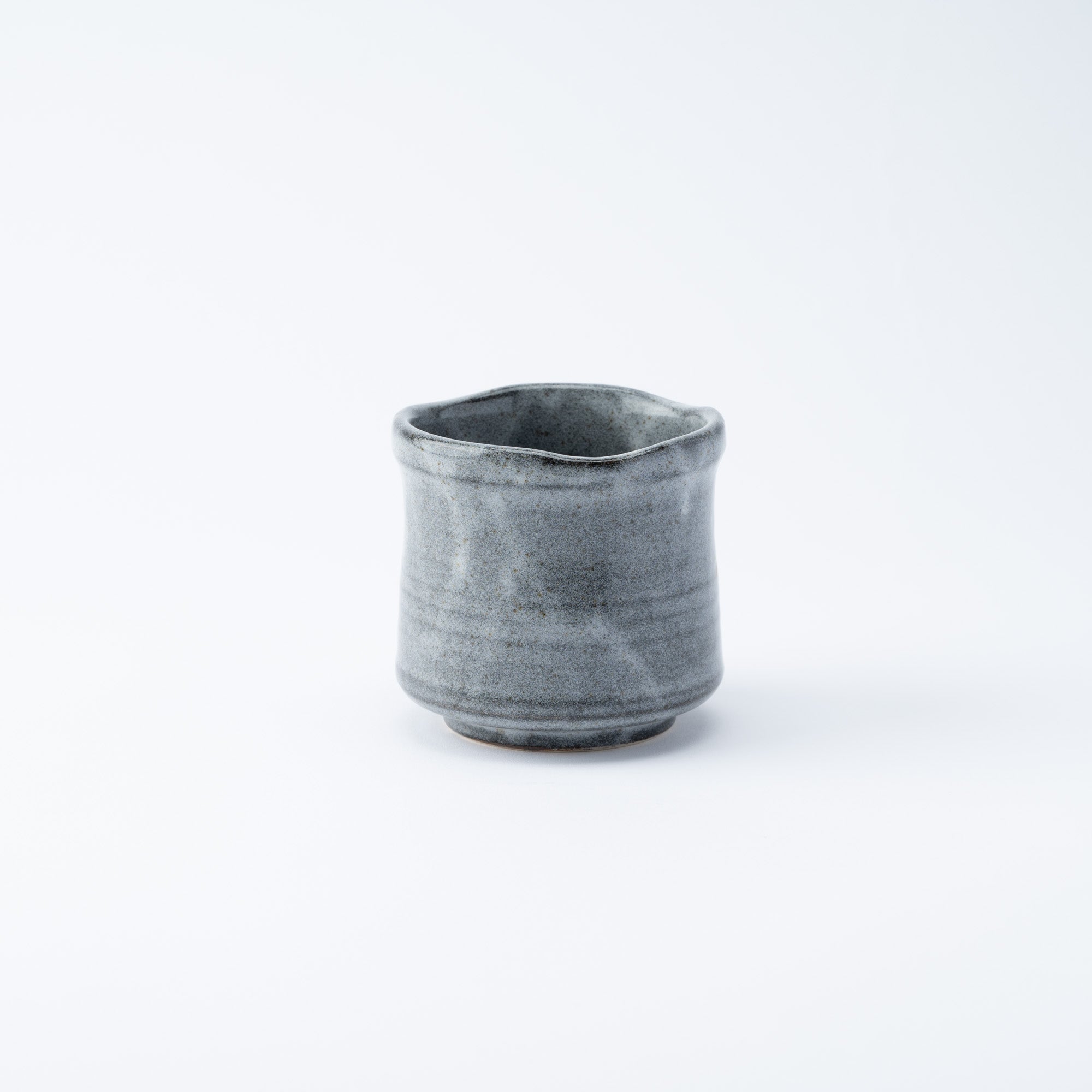 Gray Wave Yunomi Japanese Teacup