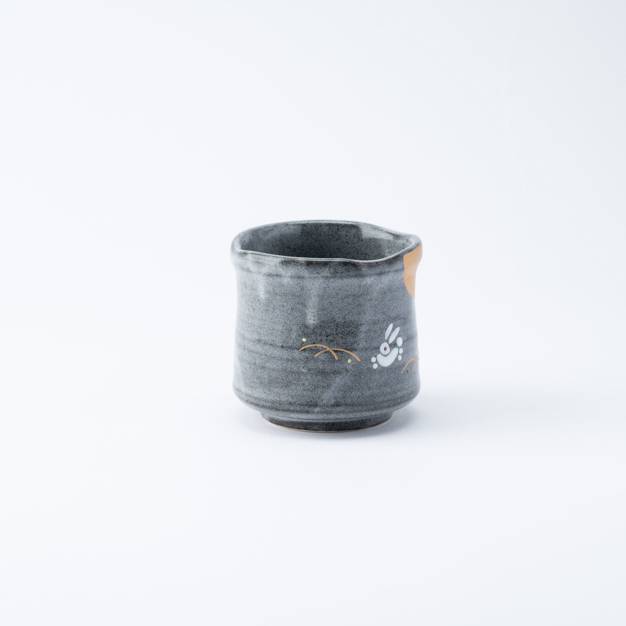 Gray Wave Yunomi Japanese Teacup
