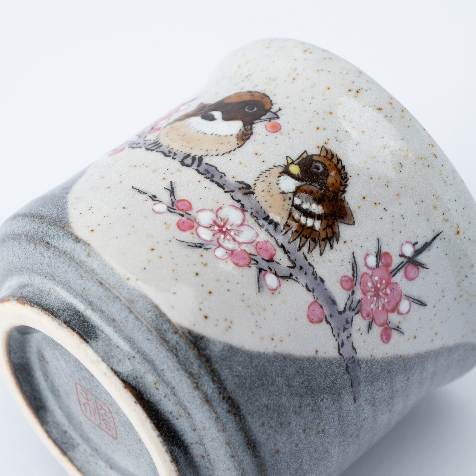 Gray Wave Yunomi Japanese Teacup