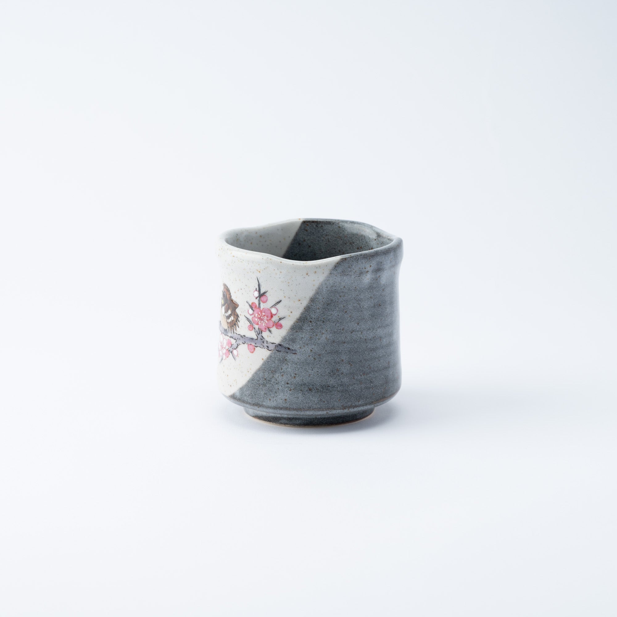 Gray Wave Yunomi Japanese Teacup