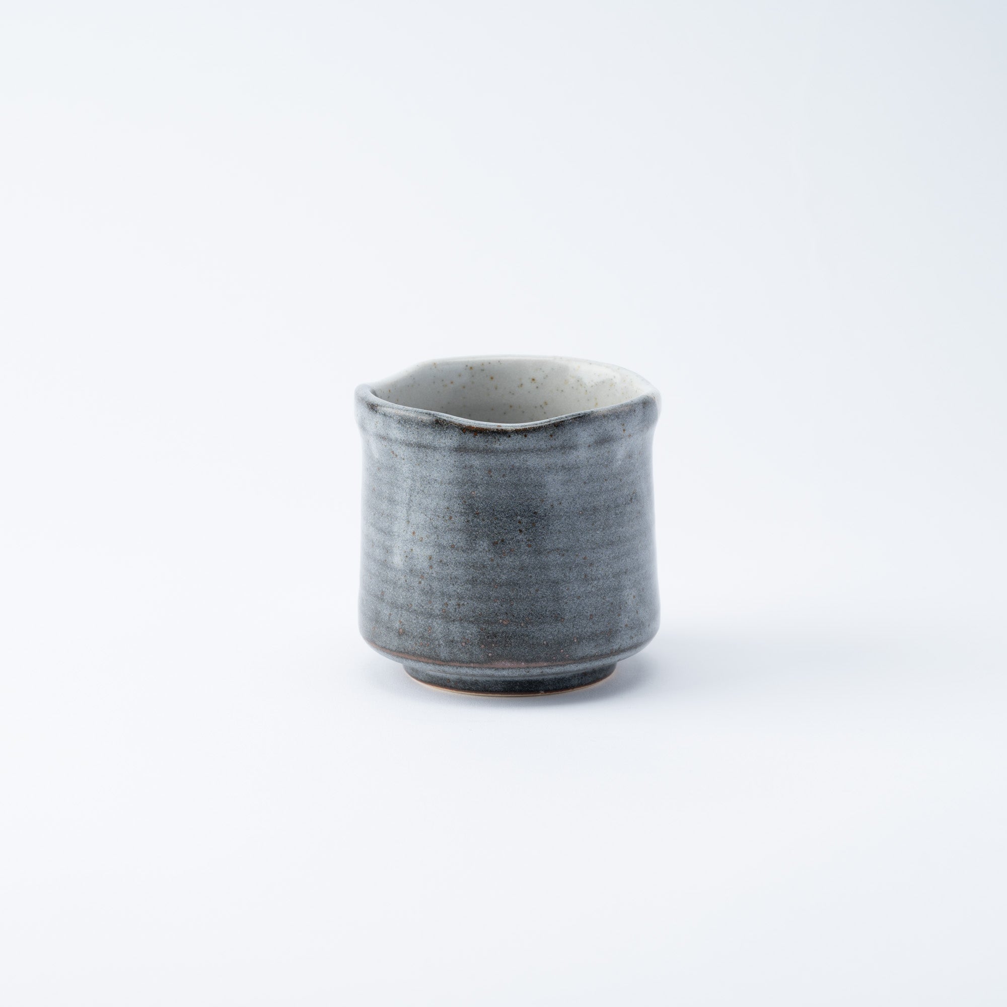 Gray Wave Yunomi Japanese Teacup