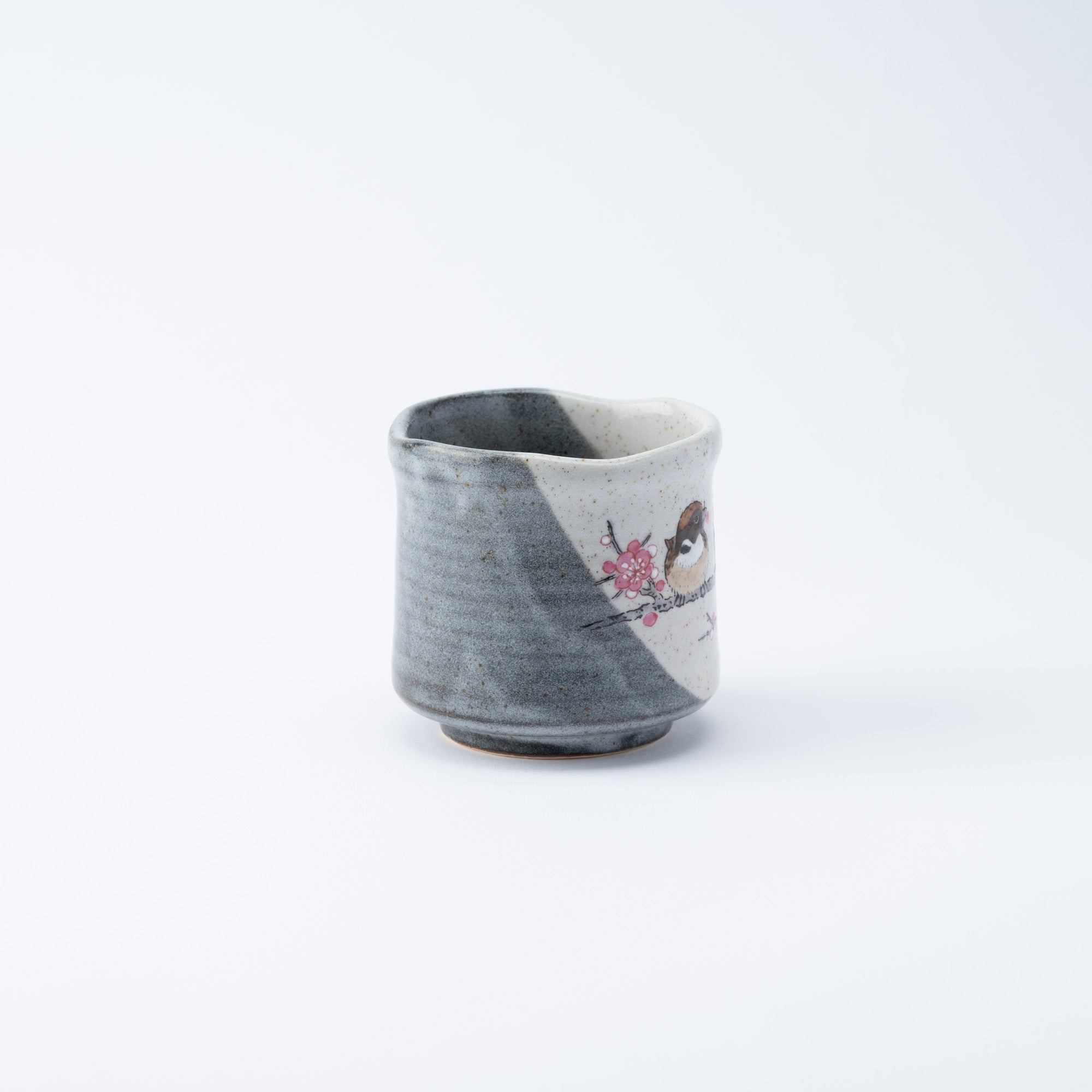 Gray Wave Yunomi Japanese Teacup