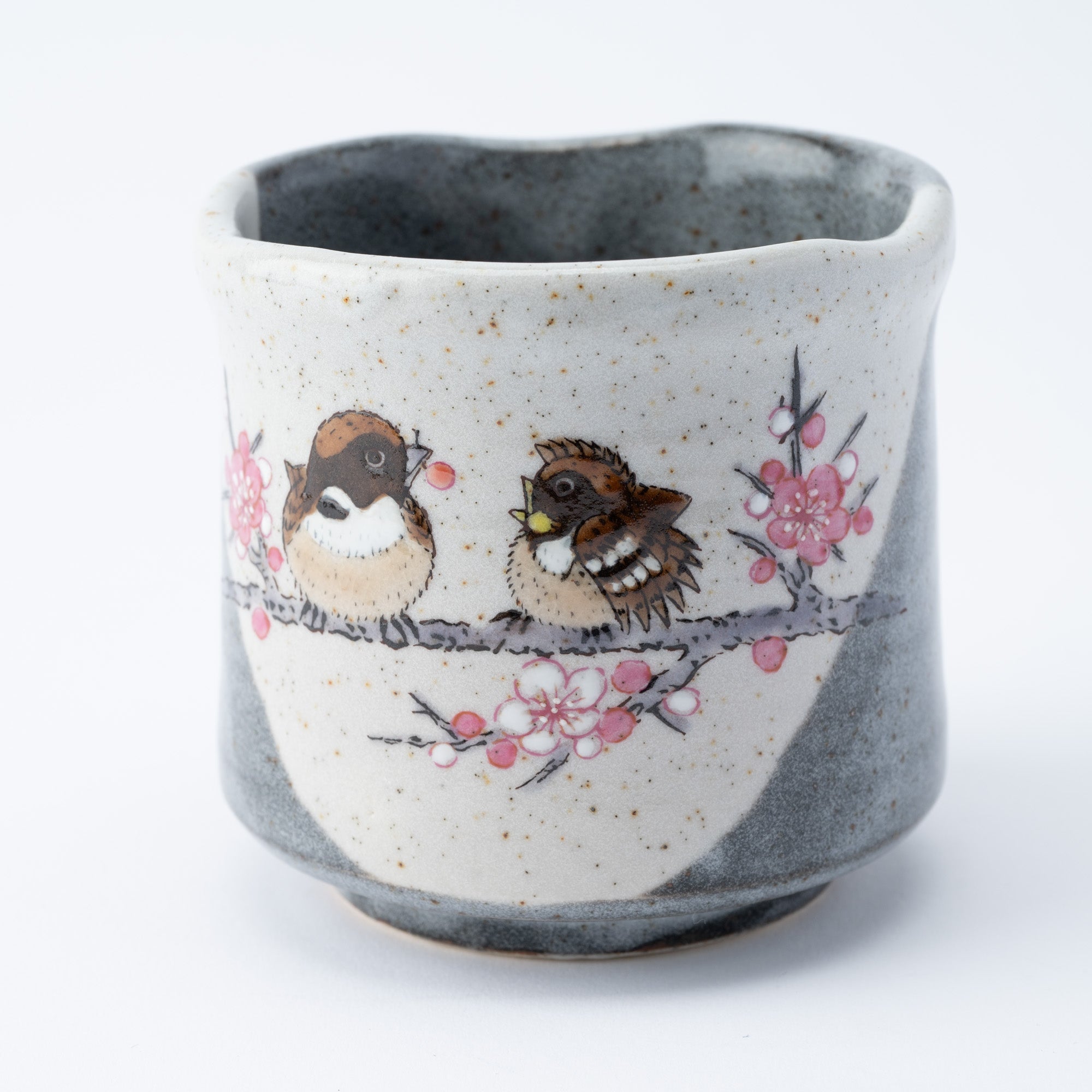 Gray Wave Yunomi Japanese Teacup