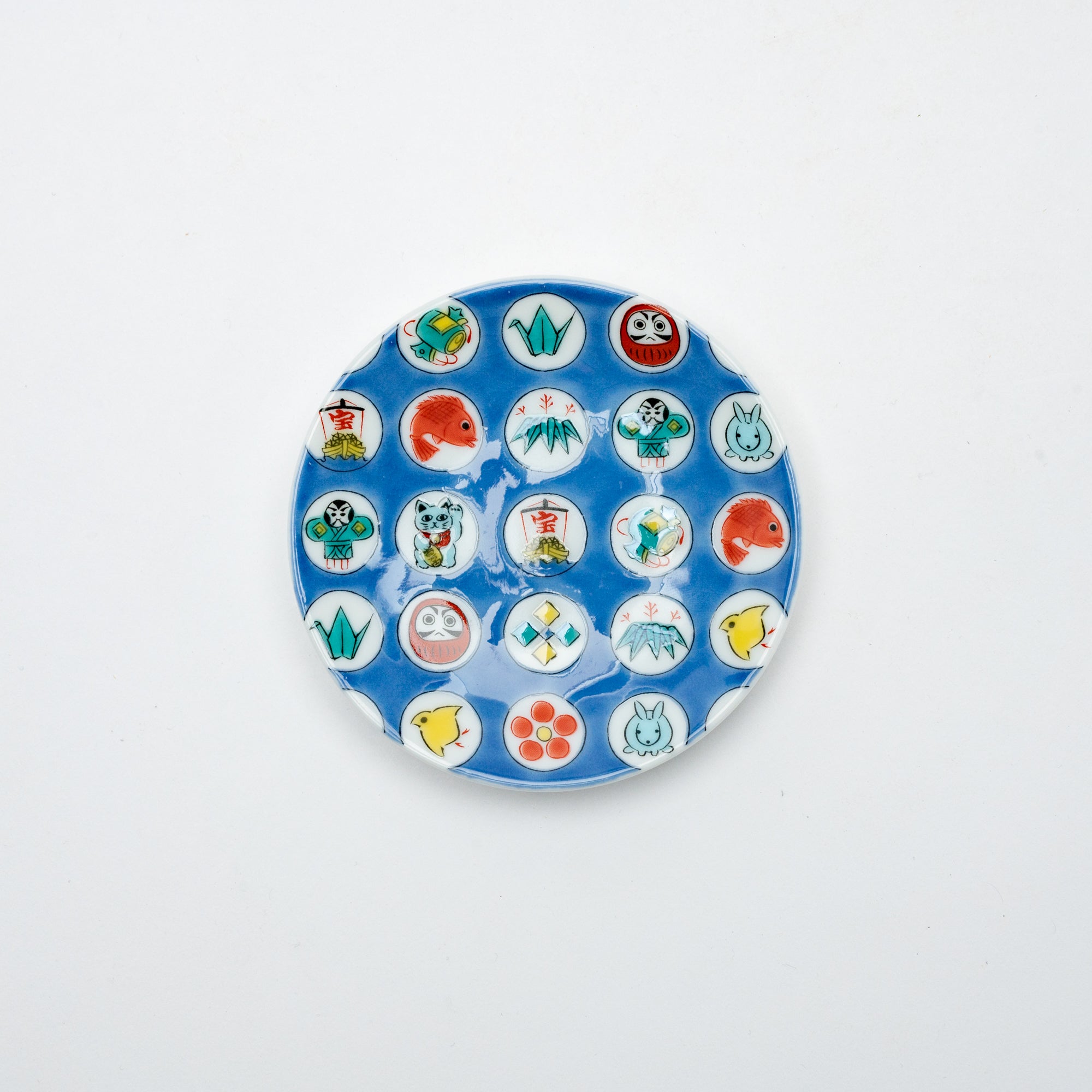 Auspicious Art Sauce Plate - JAPAN KUTANI SHOP