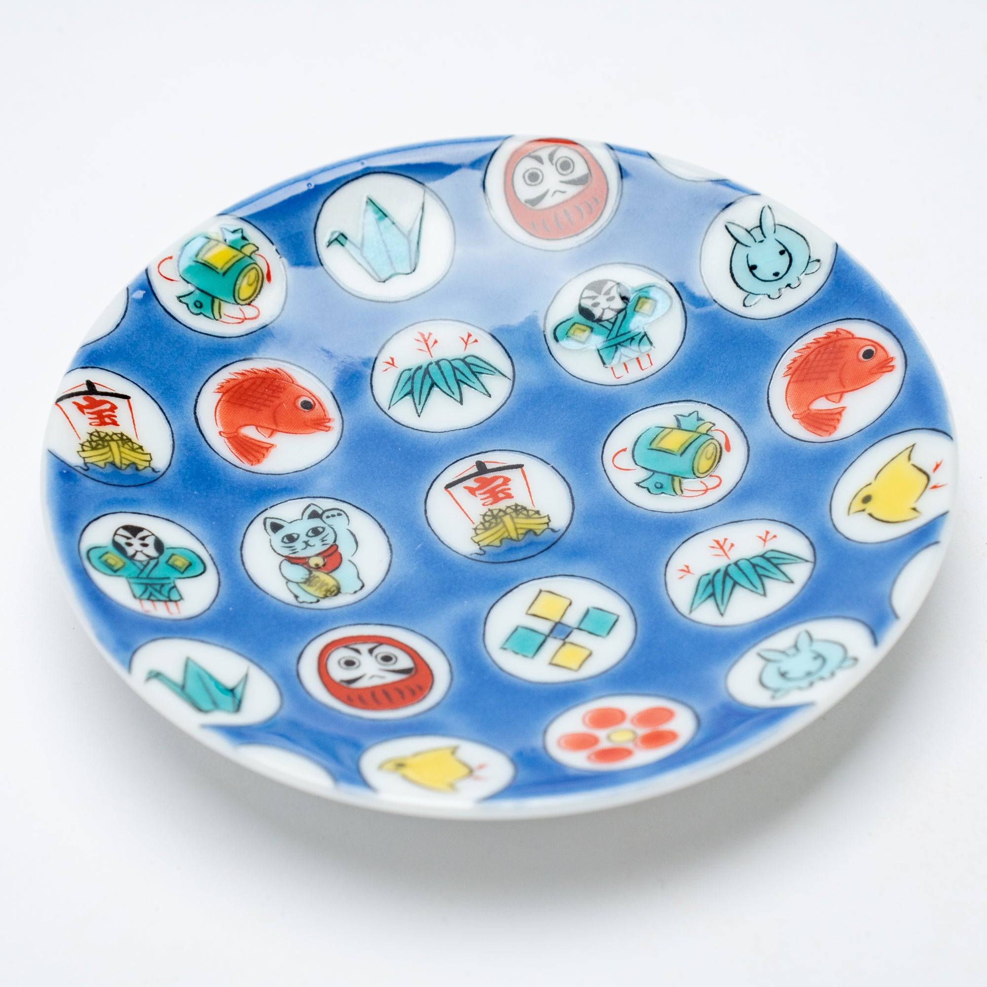 Auspicious Art Sauce Plate - JAPAN KUTANI SHOP