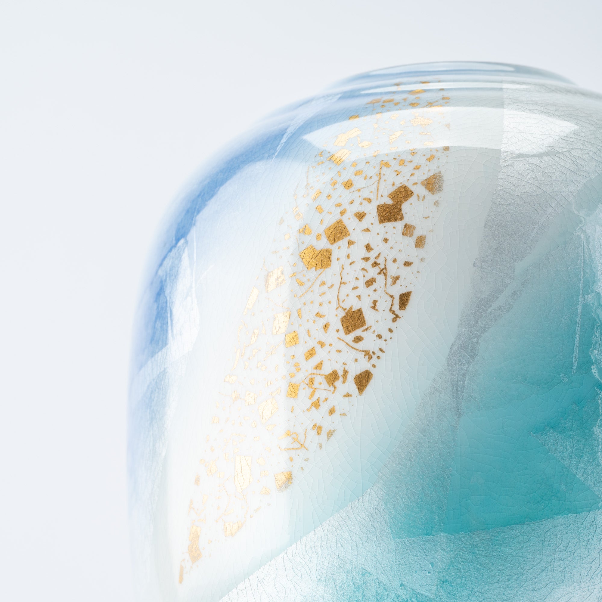 Ginsai Gold Accent Japanese Flower Vase