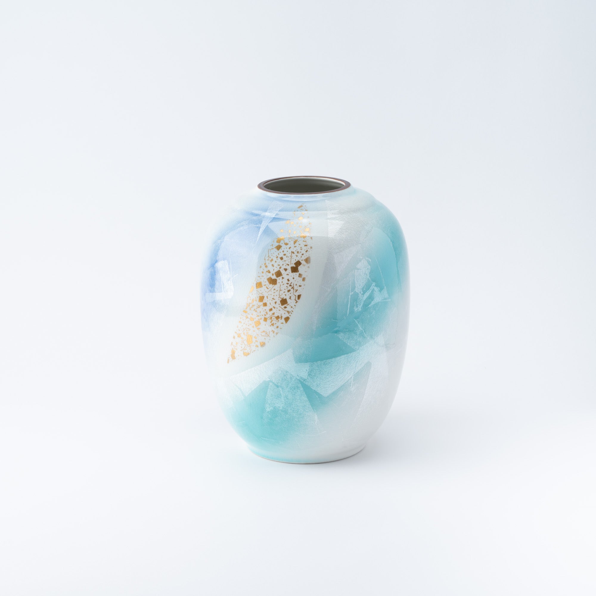 Ginsai Gold Accent Japanese Flower Vase