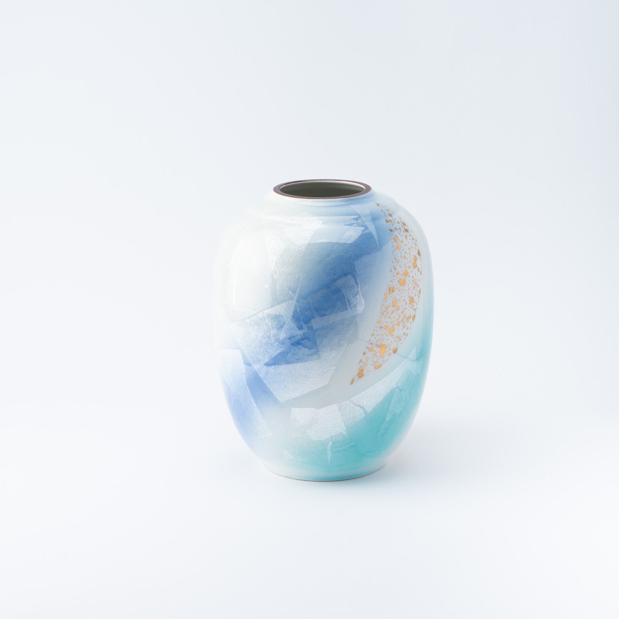 Ginsai Gold Accent Japanese Flower Vase