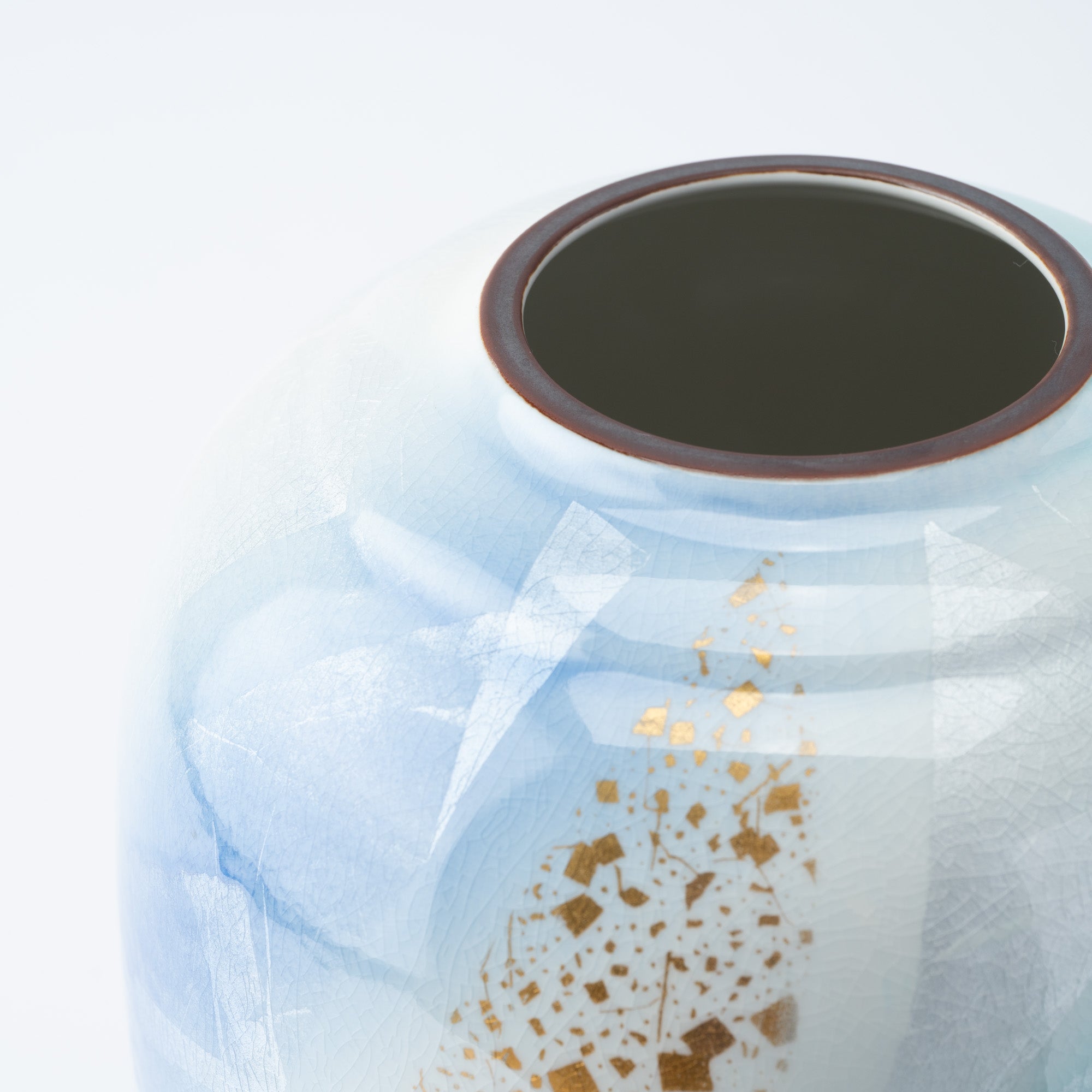 Ginsai Gold Accent Japanese Flower Vase