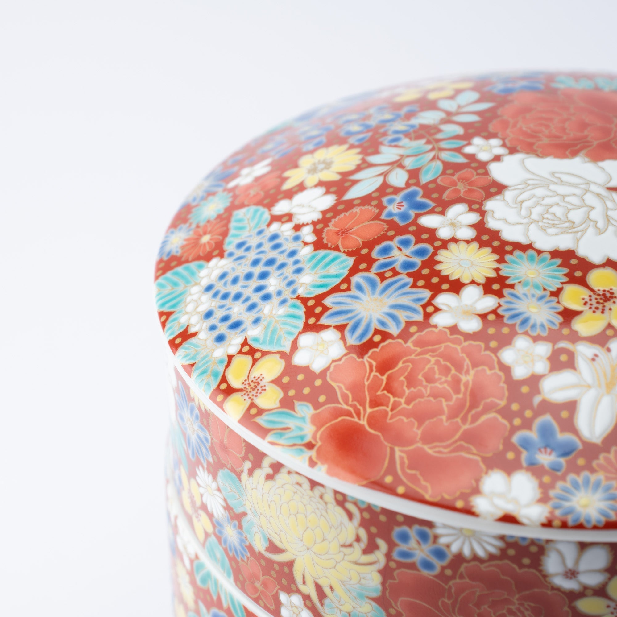Kutani Classic Three Tiers Jubako Bento Box