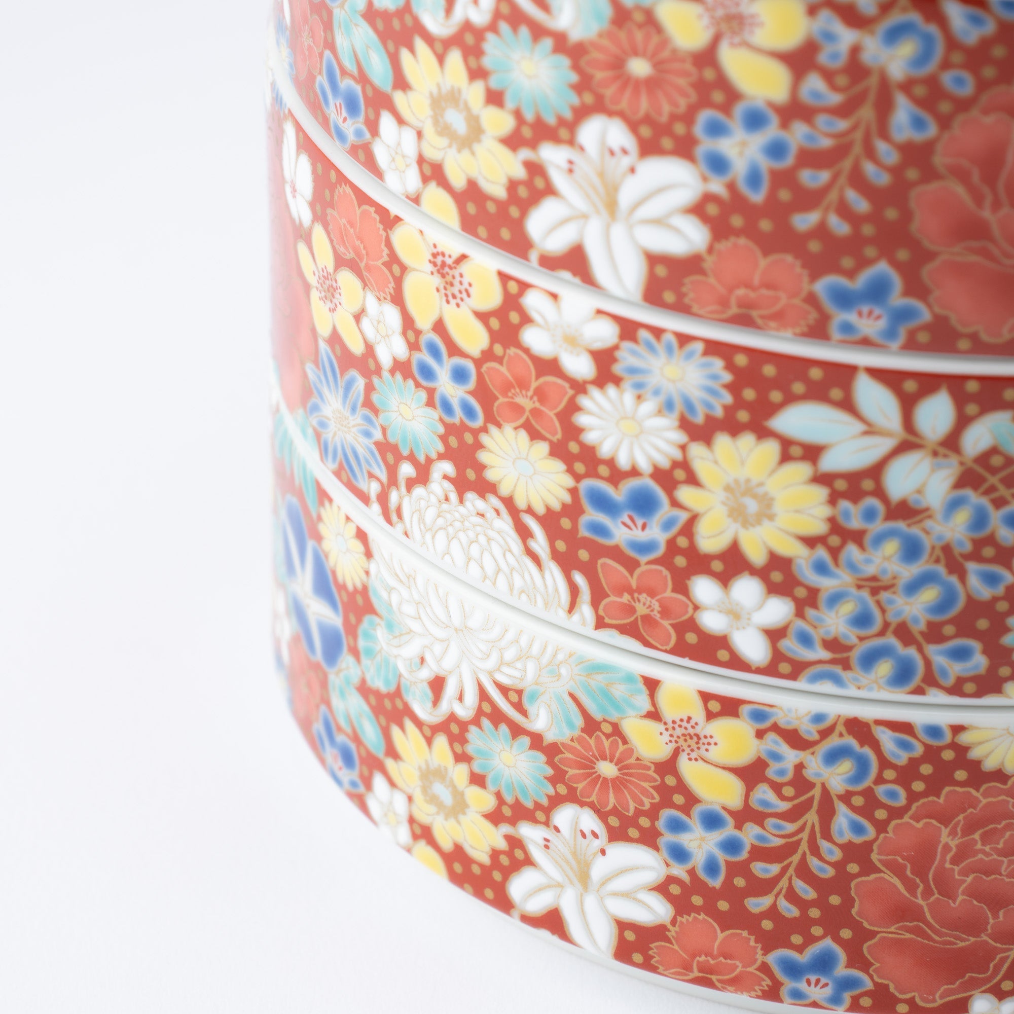 Kutani Classic Three Tiers Jubako Bento Box