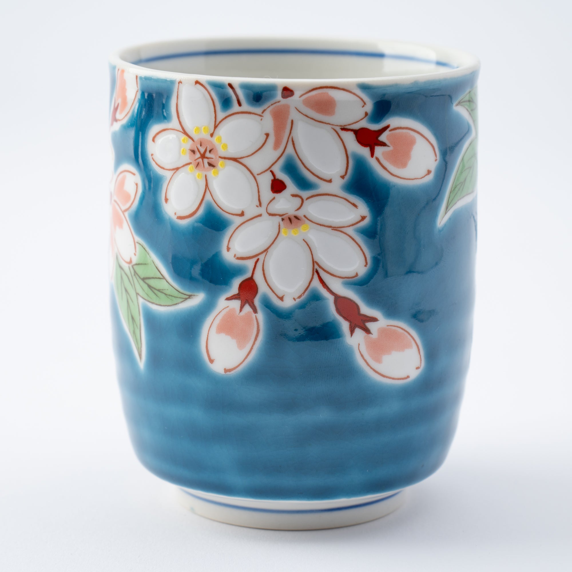 Seasonal Flowers Yunomi Japanese Teacup