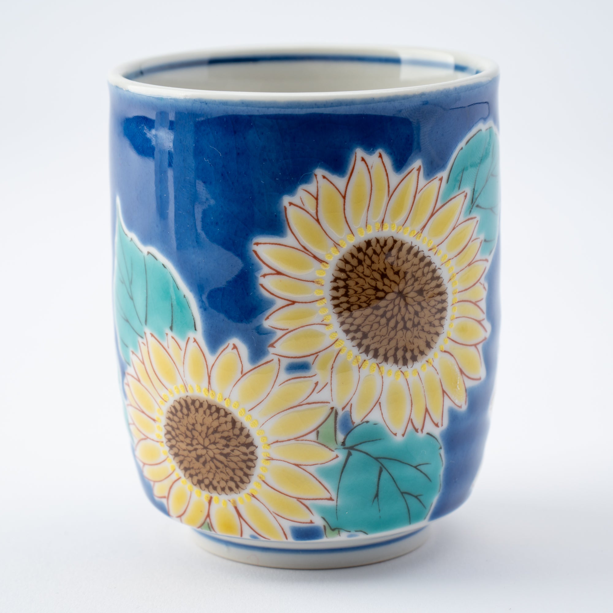 Seasonal Flowers Yunomi Japanese Teacup