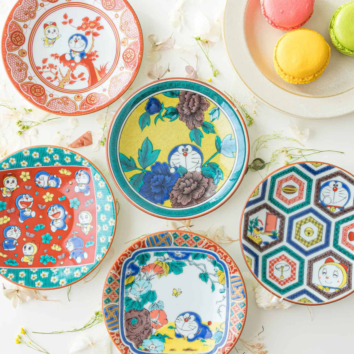 Doraemon Shoza Kinrande Kutani Sauce Plate JAPAN KUTANI SHOP