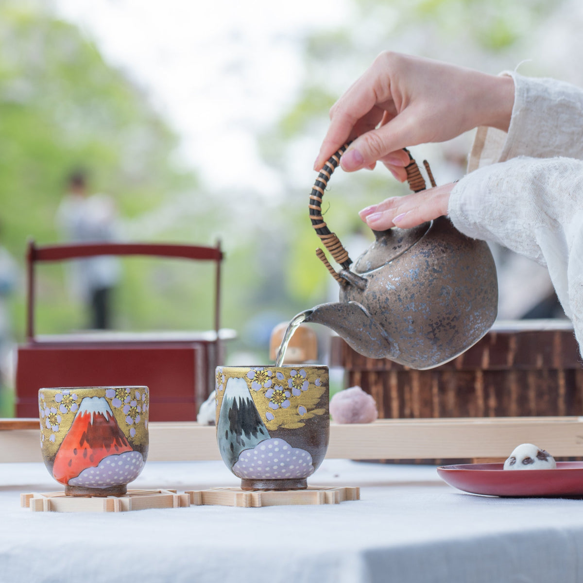 Japanese Yunomi Teacup Set, Pair Set discount