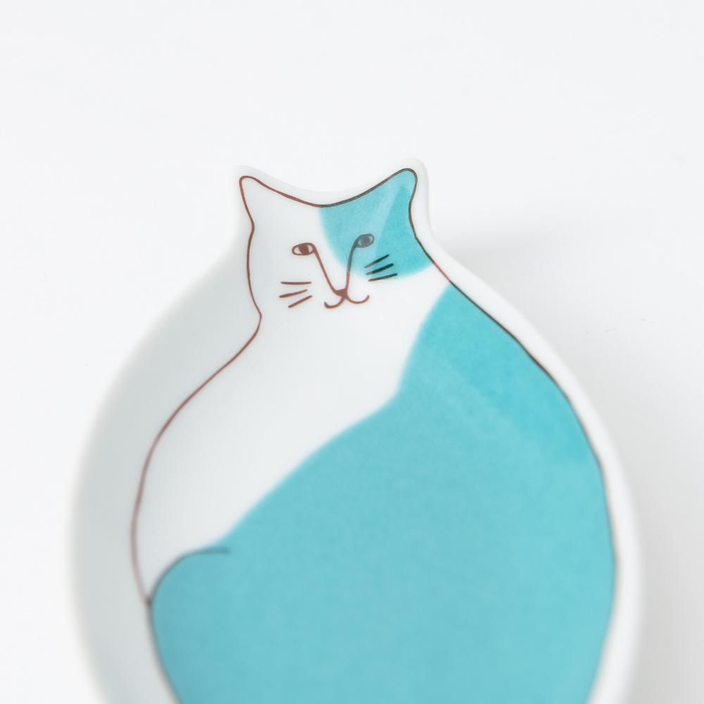 Harekutani Cat Sauce Plate - MUSUBI KILN - Handmade Japanese Tableware and Japanese Dinnerware