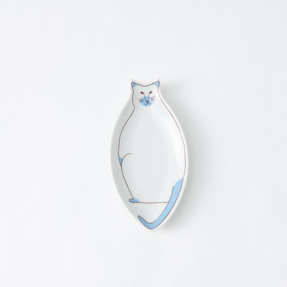 Harekutani Cat Sauce Plate - MUSUBI KILN - Handmade Japanese Tableware and Japanese Dinnerware