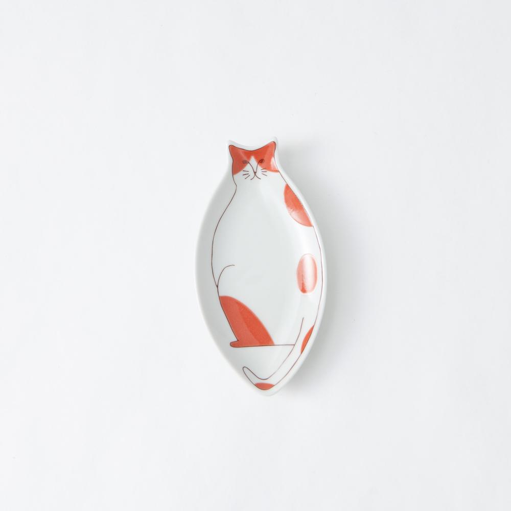 Harekutani Cat Sauce Plate - MUSUBI KILN - Handmade Japanese Tableware and Japanese Dinnerware