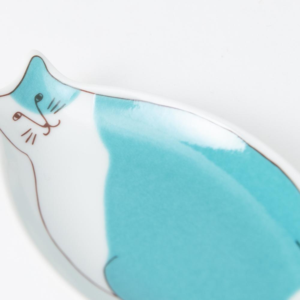 Harekutani Cat Sauce Plate - MUSUBI KILN - Handmade Japanese Tableware and Japanese Dinnerware