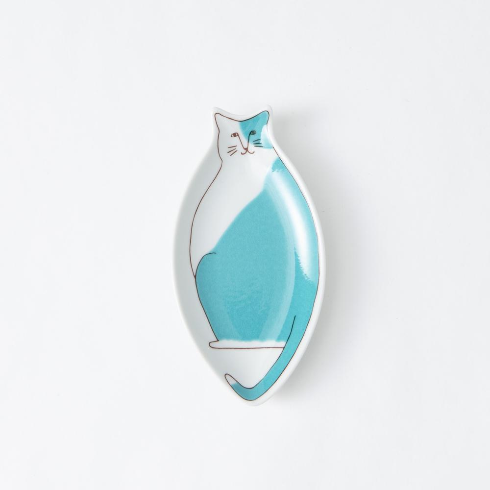 Harekutani Cat Sauce Plate - MUSUBI KILN - Handmade Japanese Tableware and Japanese Dinnerware