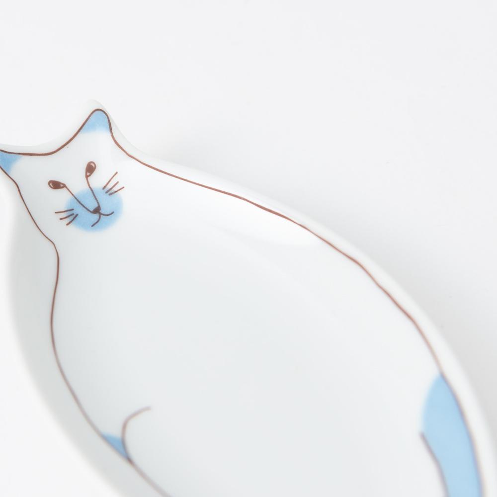 Harekutani Cat Sauce Plate - MUSUBI KILN - Handmade Japanese Tableware and Japanese Dinnerware