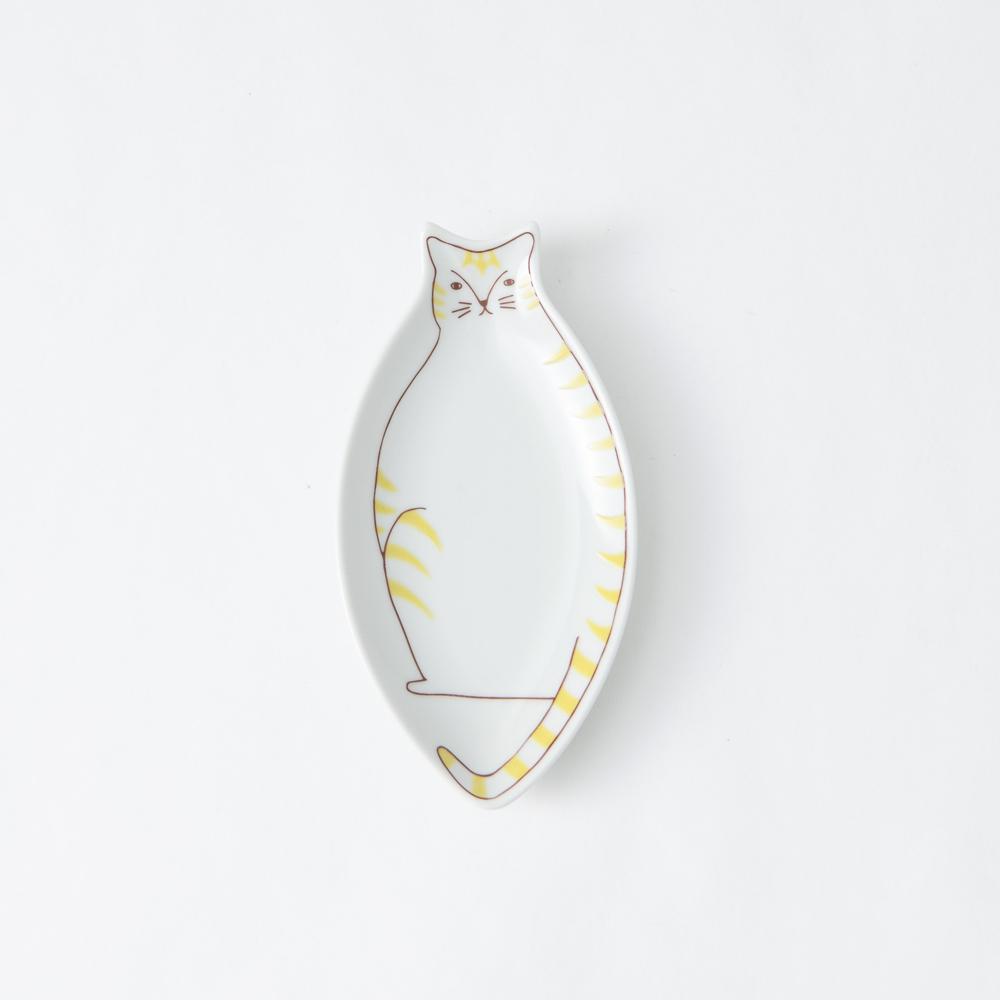 Harekutani Cat Sauce Plate - MUSUBI KILN - Handmade Japanese Tableware and Japanese Dinnerware