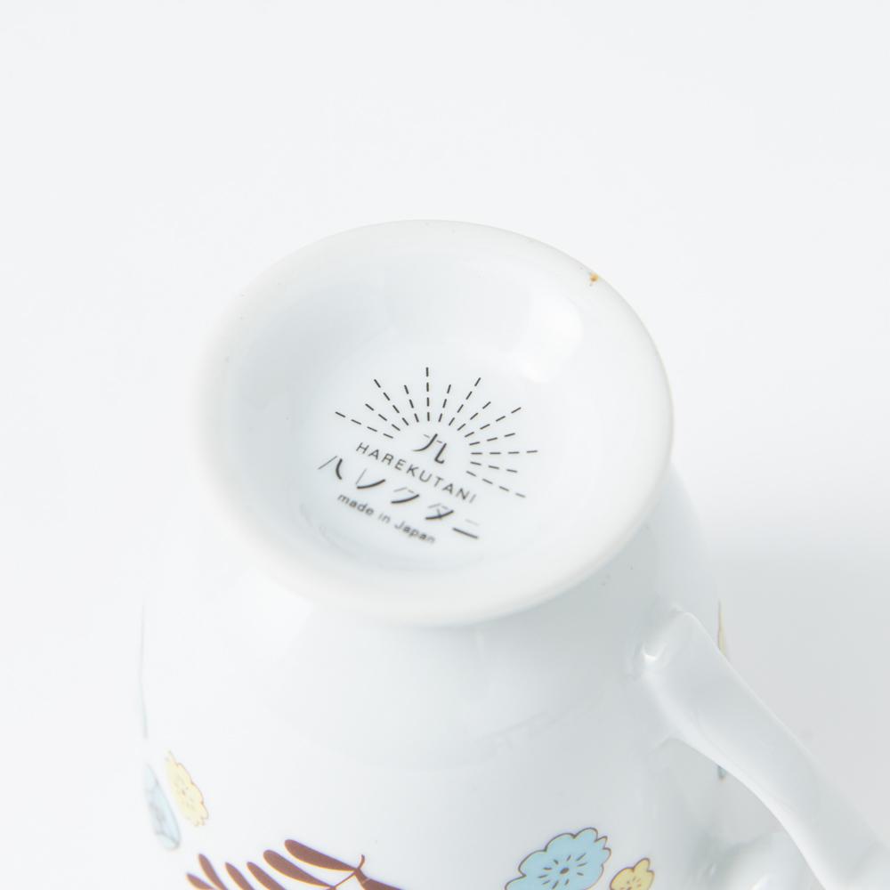 Harekutani Flower and Bird Cup and Saucer - MUSUBI KILN - Handmade Japanese Tableware and Japanese Dinnerware