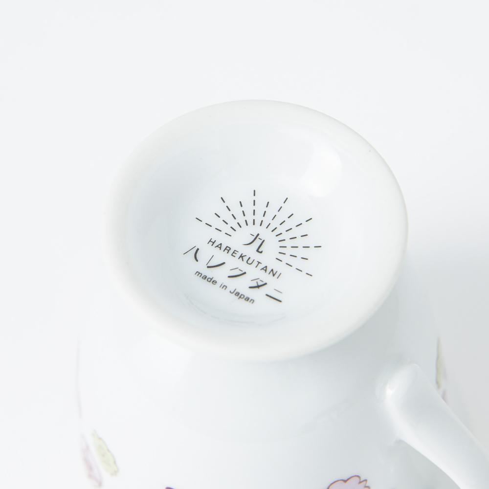 Harekutani Flower and Bird Cup and Saucer - MUSUBI KILN - Handmade Japanese Tableware and Japanese Dinnerware