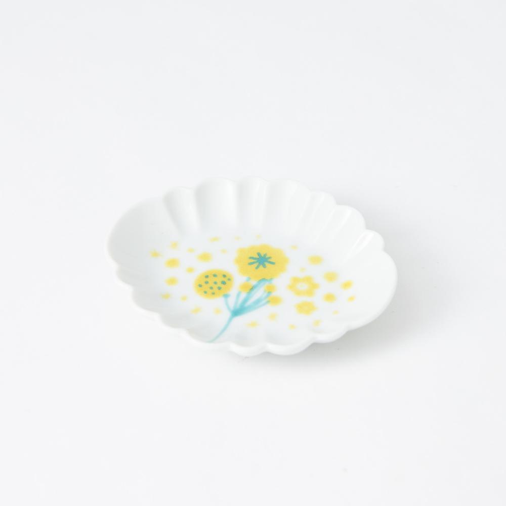 Harekutani Flower Sauce Plate Set - MUSUBI KILN - Handmade Japanese Tableware and Japanese Dinnerware