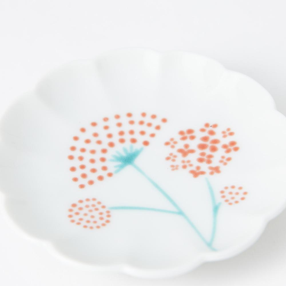 Harekutani Flower Sauce Plate Set - MUSUBI KILN - Handmade Japanese Tableware and Japanese Dinnerware