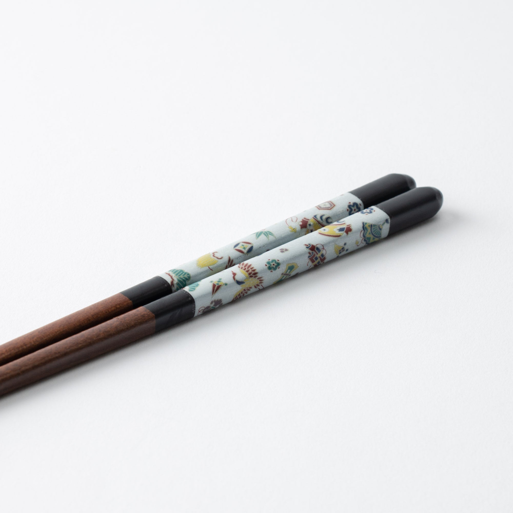 Seikou Kiln Black Kutani Color Reusable Chopsticks 23cm/9in - JAPAN KUTANI SHOP - Japanese Pottery