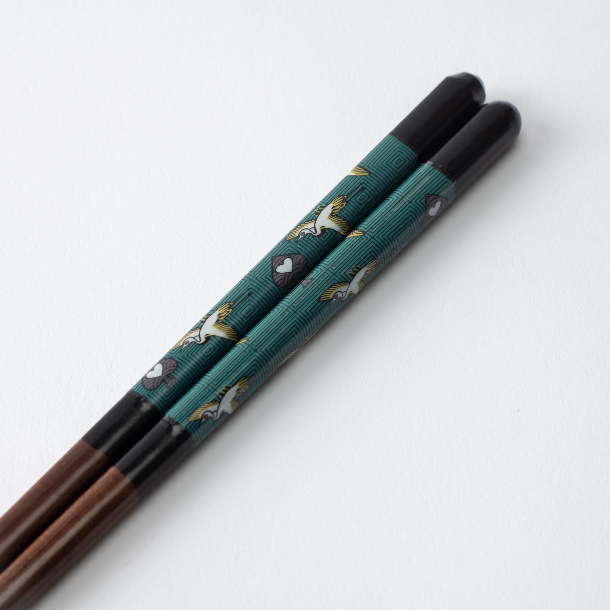 Seikou Kiln Black Kutani Color Reusable Chopsticks 23cm/9in - JAPAN KUTANI SHOP - Japanese Pottery