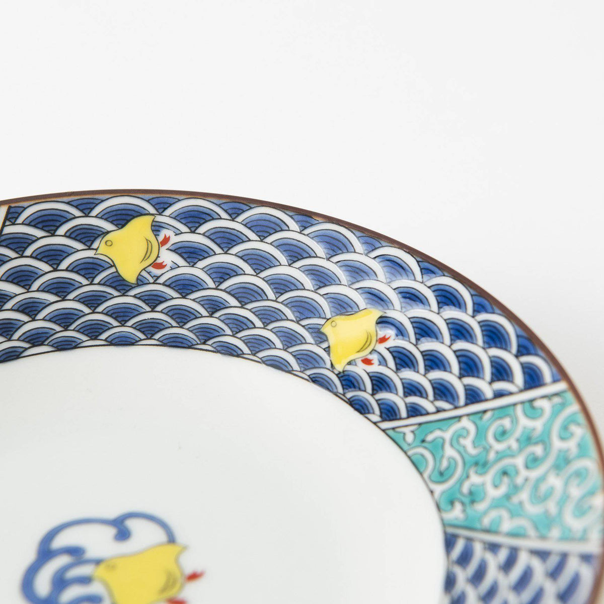 Seikou Kiln Chidori Kutani Round Plate JAPAN KUTANI SHOP