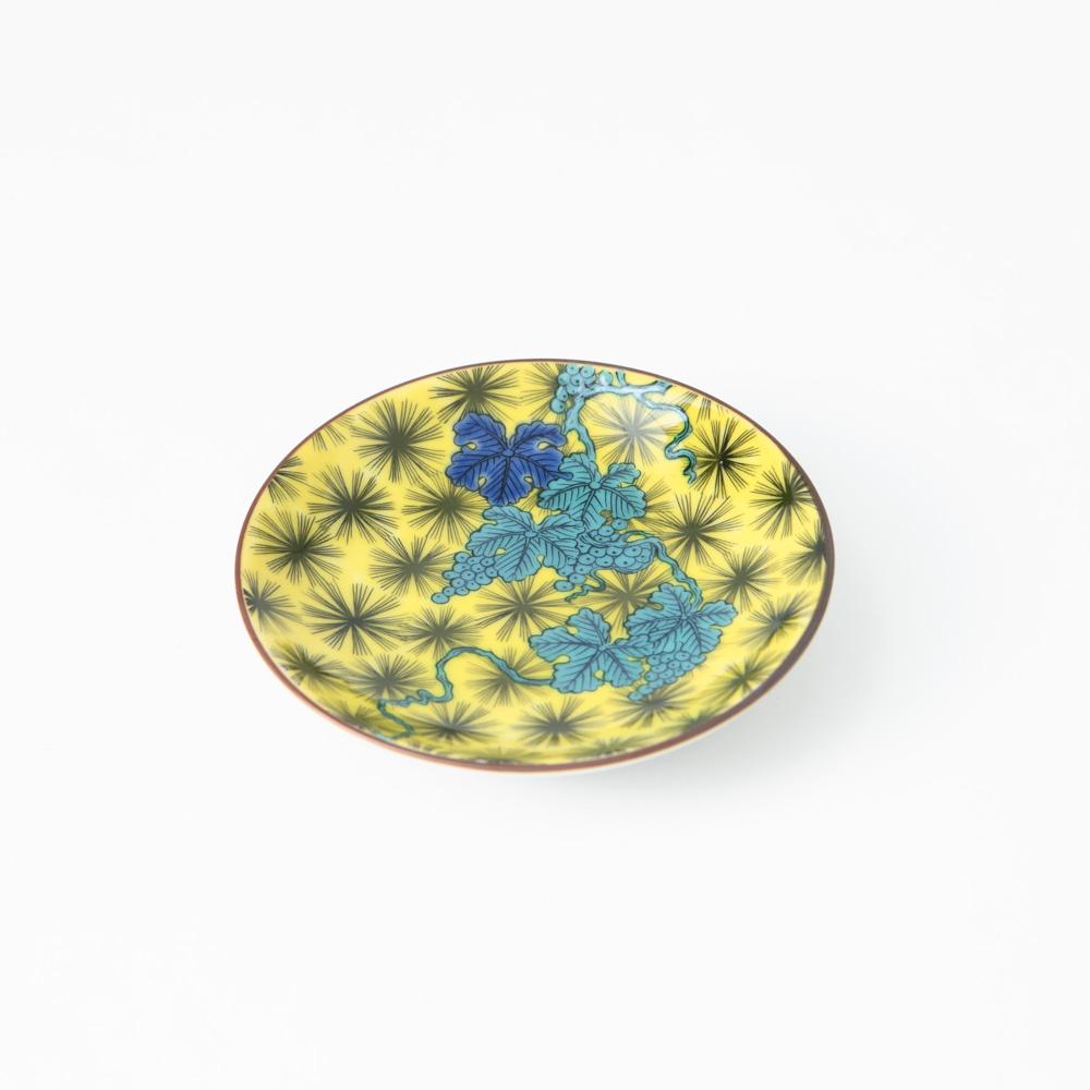 Seikou Kiln Grape Kutani Sauce Plate JAPAN KUTANI SHOP